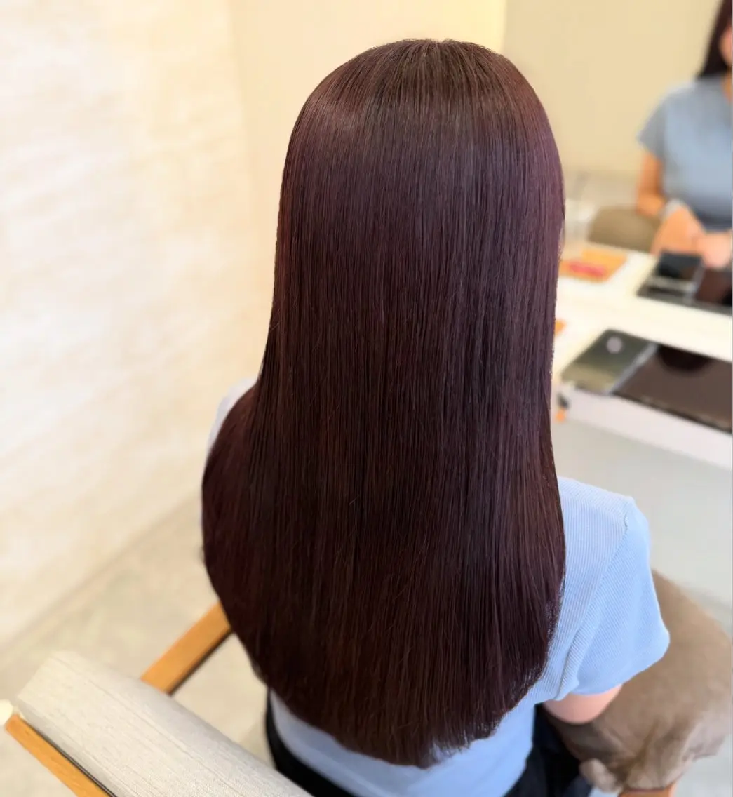 ロング カラー ブラウンカラー ピンクカラー ピンクブラウン カット ヘアカラー トリートメント 髪質改善&艶感カラー 🪄岡井美結のヘアスタイル