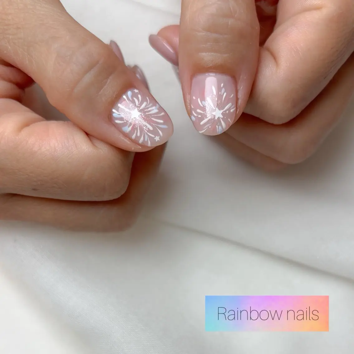 ネイル ハンドネイル Rainbow nailsくろちゃんのネイルデザイン