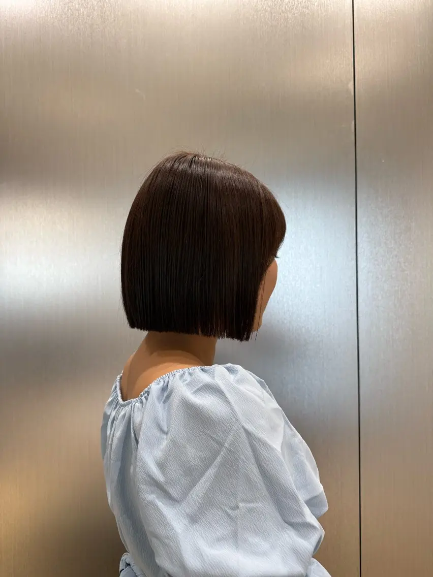 ショート ボブ カット ヘアカラー トリートメント 柴田樹/大人可愛い 艶髪カラー/髪質改善のヘアスタイル