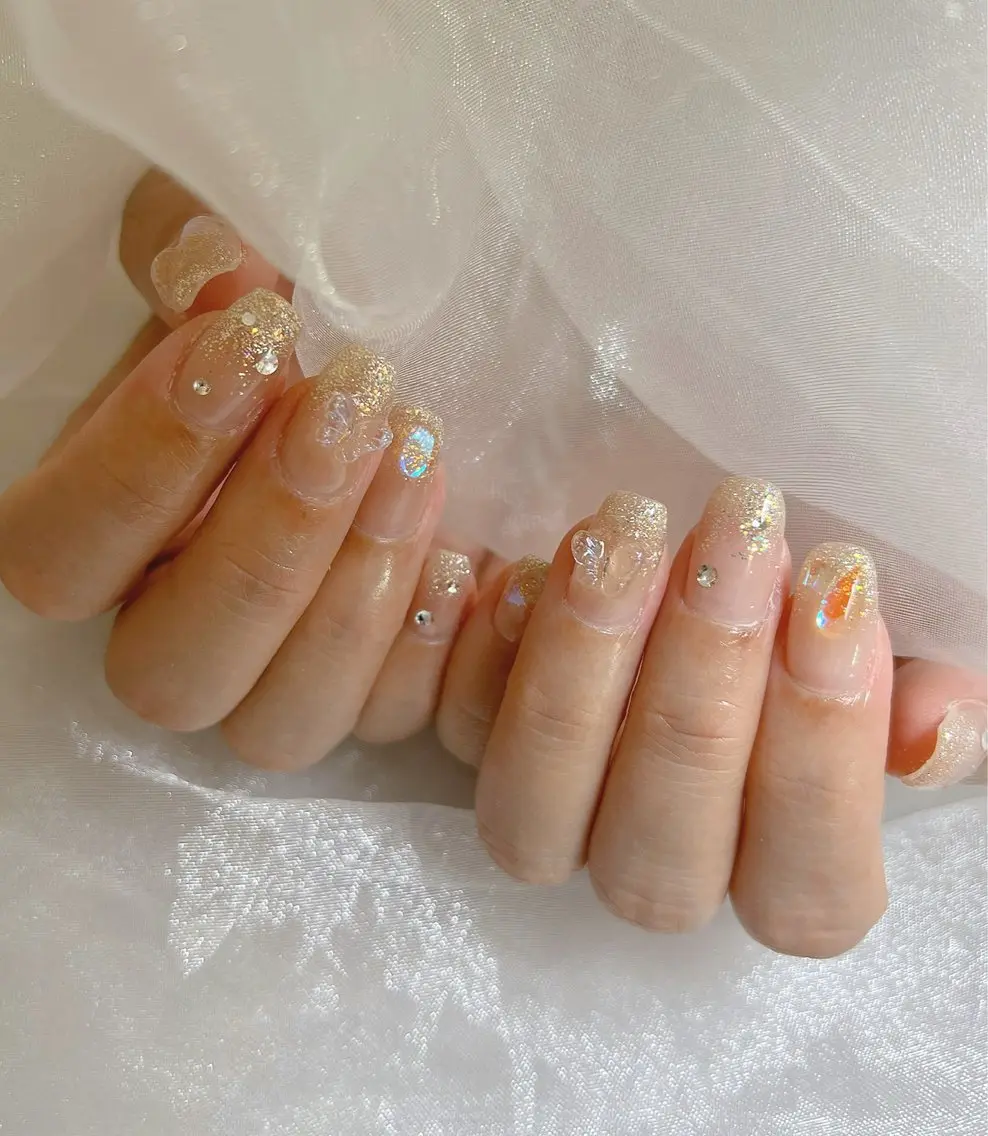 ネイル ジェルネイル ラメ(グリッター) ハンドネイル nail salon Lauleaのネイルデザイン