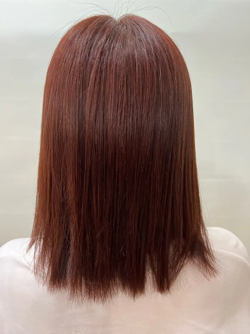 ミディアム カラー オレンジ オレンジピンク ピンクカラー カットモデル募集中 大塚春翔のヘアスタイル