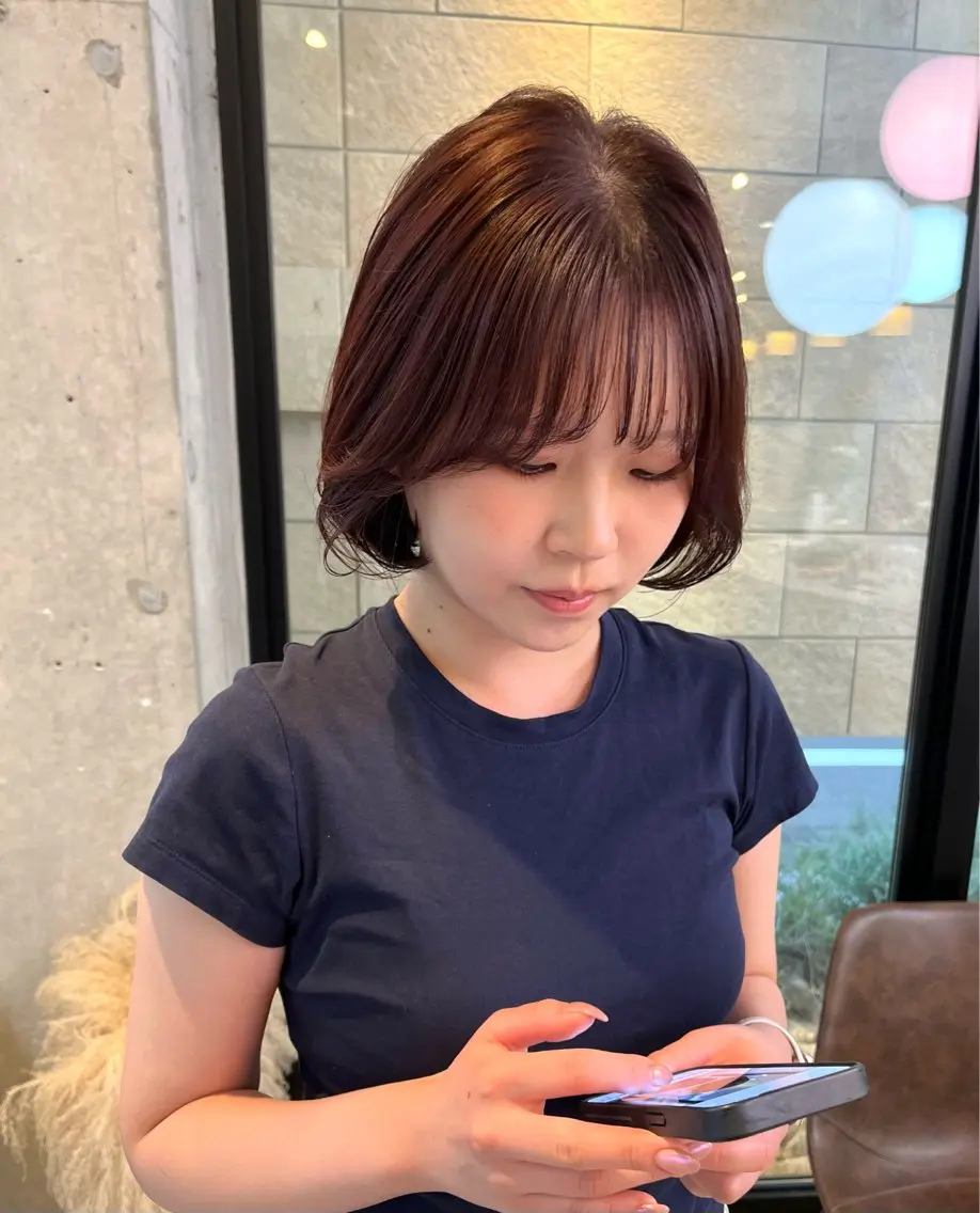 ショート カラー ボブ カット ヘアカラー haruka ♡レイヤー/透明感のヘアスタイル