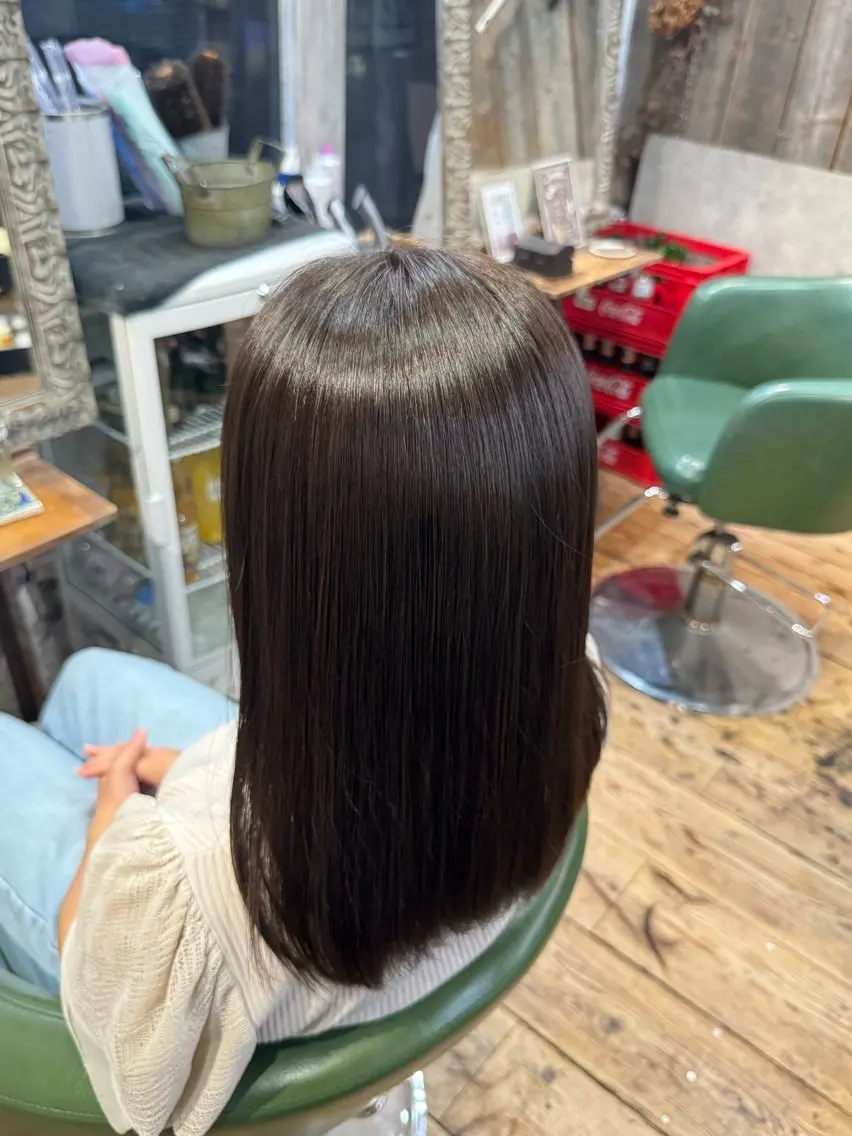 ミディアム 髪質改善 カット ヘアカラー トリートメント ボブ/髪質改善 カラー/縮毛/高山のヘアスタイル