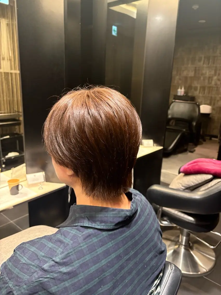 ショート カラー ブラウンカラー 透明感カラー ナチュラルブラウン ショートヘア カット ヘアカラー トリートメント 指田 あゆみのヘアスタイル