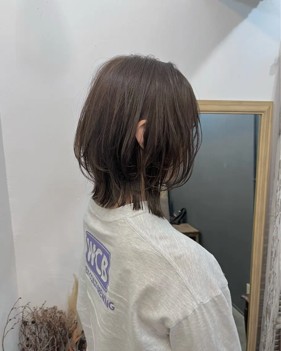 ミディアム カラー カット ヘアカラー 暗髪とオリーブ🌿 渡辺拓人のヘアスタイル