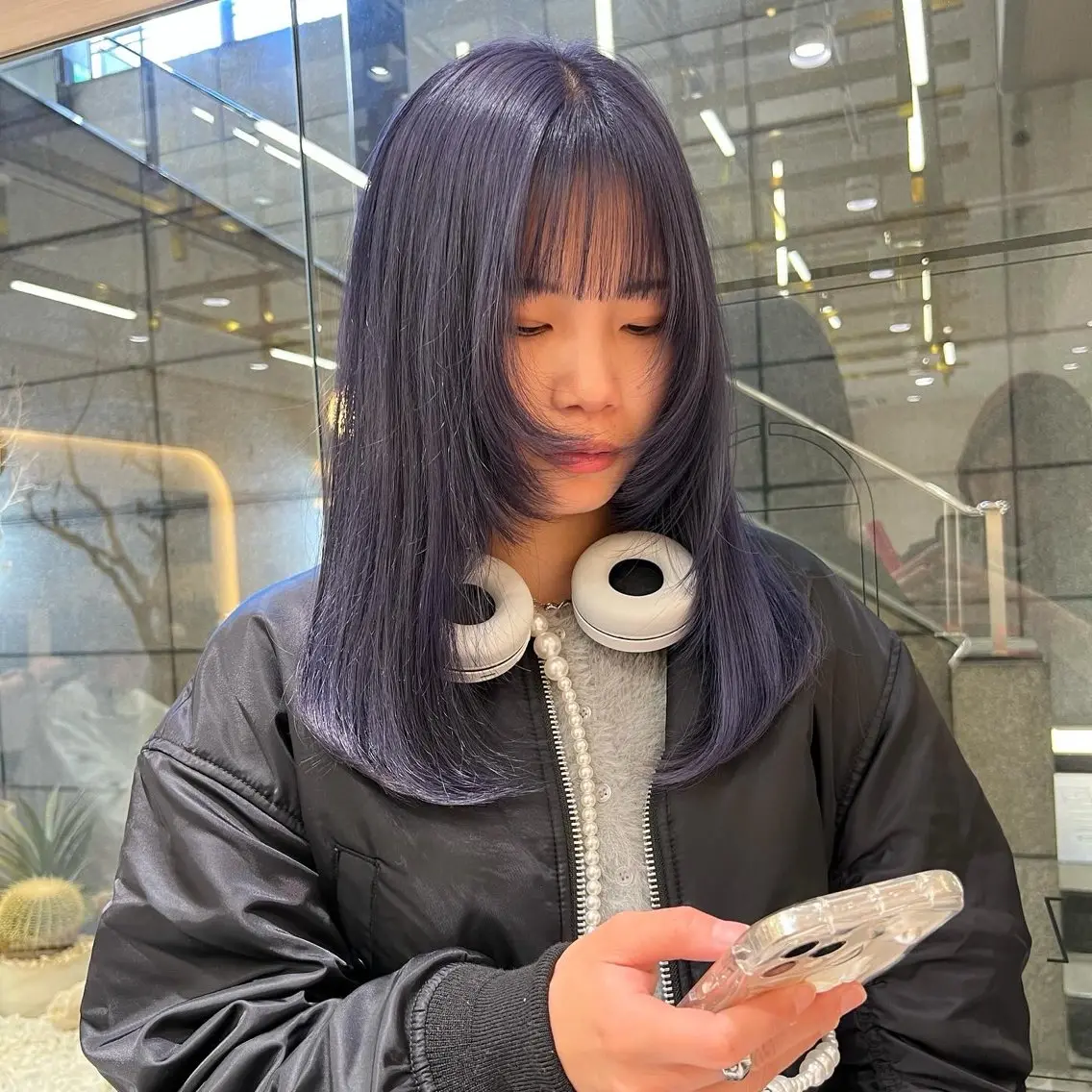 ミディアム カラー カット 酸性ストレート人気 No,1/カスミ🩰のヘアスタイル