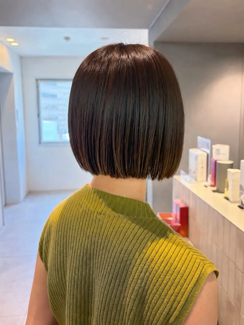 ショート ぱつっとボブ/ ボブ特化/タッセルのヘアスタイル