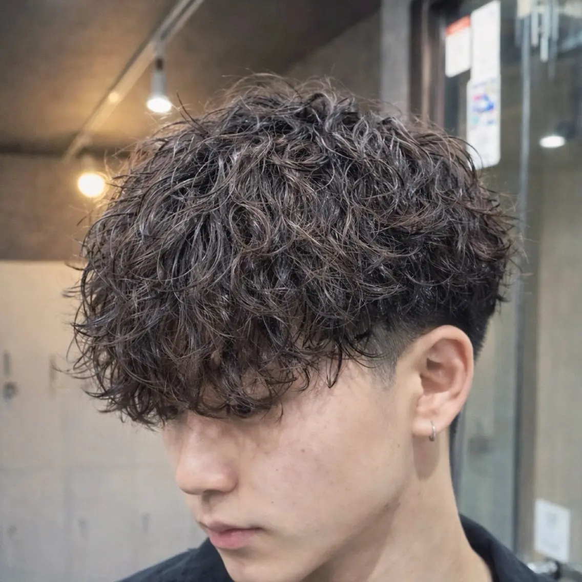 ショート パーマ メンズ メンズパーマ 波巻きパーマ ユイ【メンズパーマ】 🔥パーマモデル募集のヘアスタイル