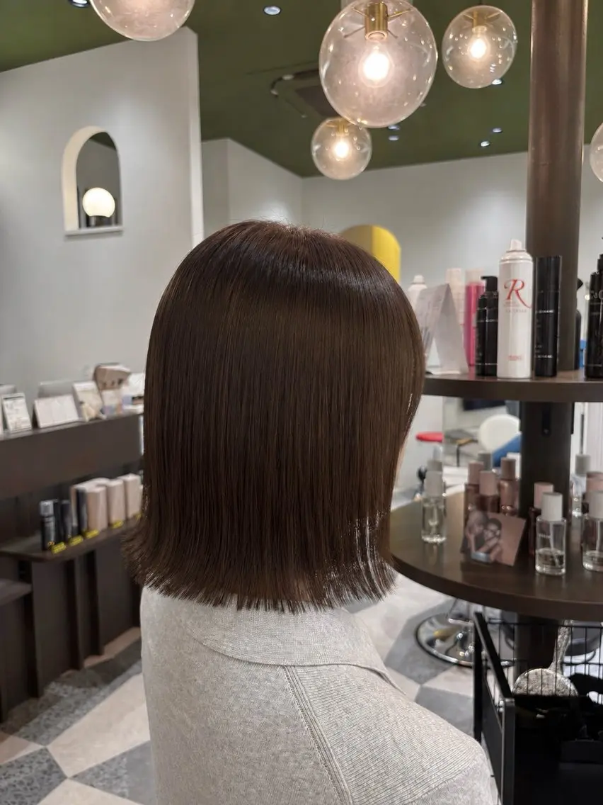 ショート ボブ カット ヘアカラー トリートメント みく⌇Amas 〚カットモデル募集〛のヘアスタイル