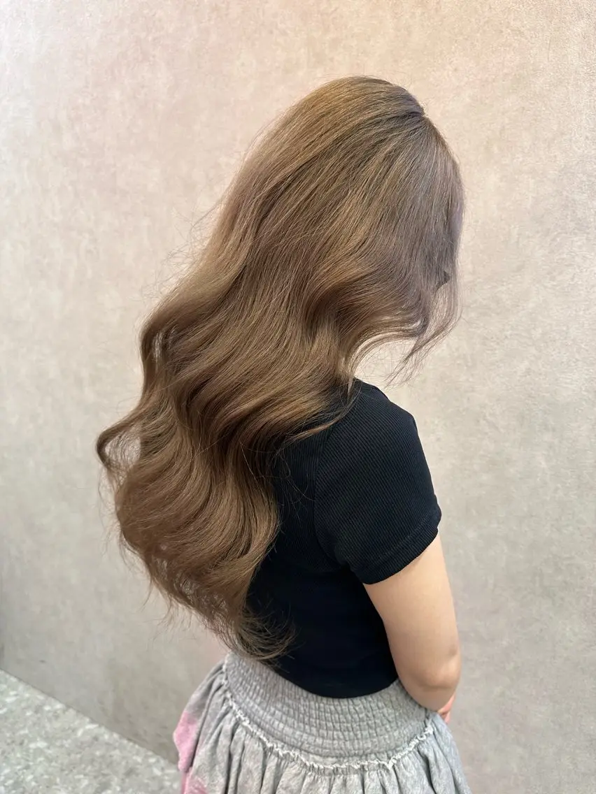 セミロング カラー ヘアアレンジ ヘアカラー トリートメント 天神/ブリーチ/ ブリーチなしカラーのヘアスタイル