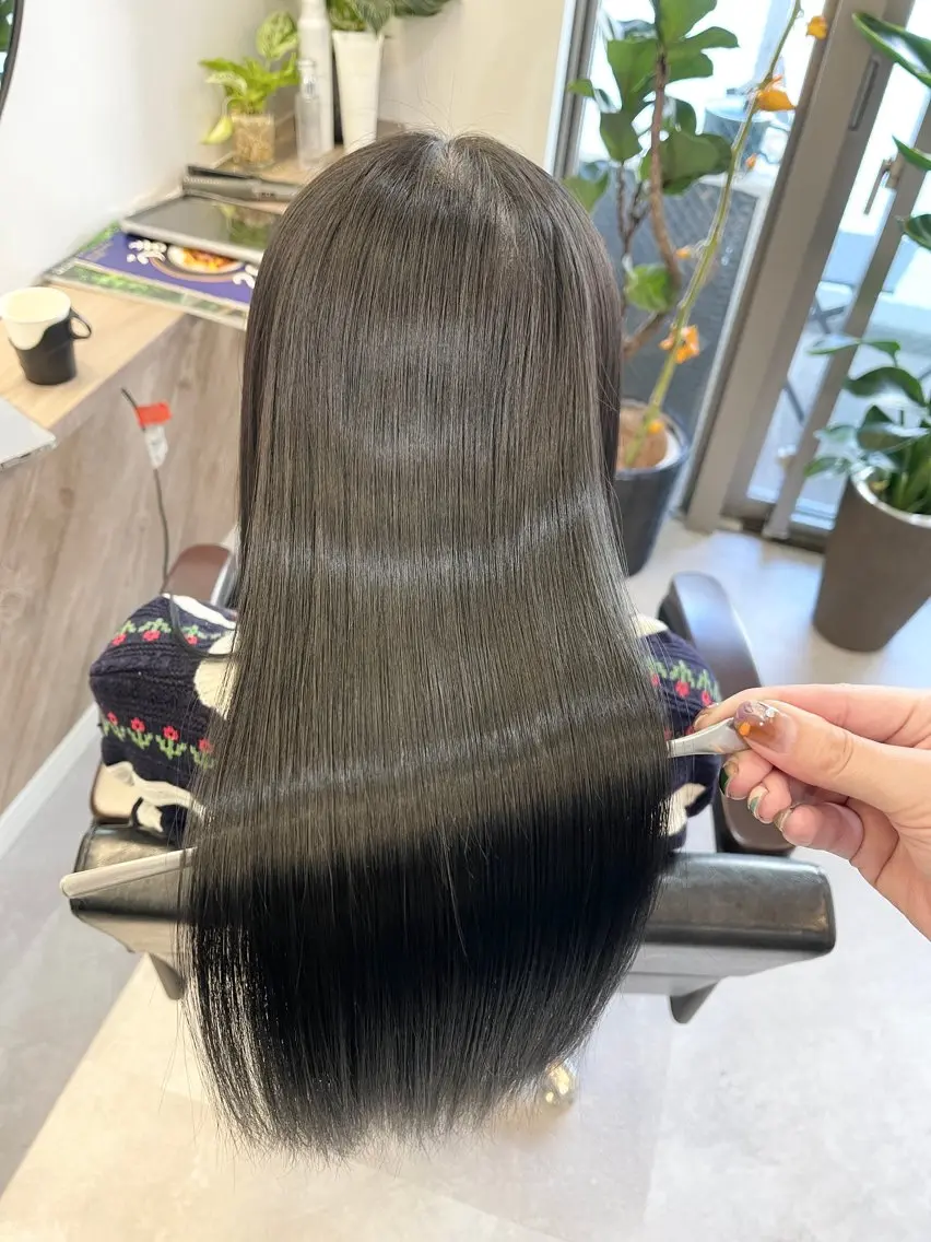 ロング カラー 髪質改善 髪質改善で 憧れの潤艶美髪にのヘアスタイル