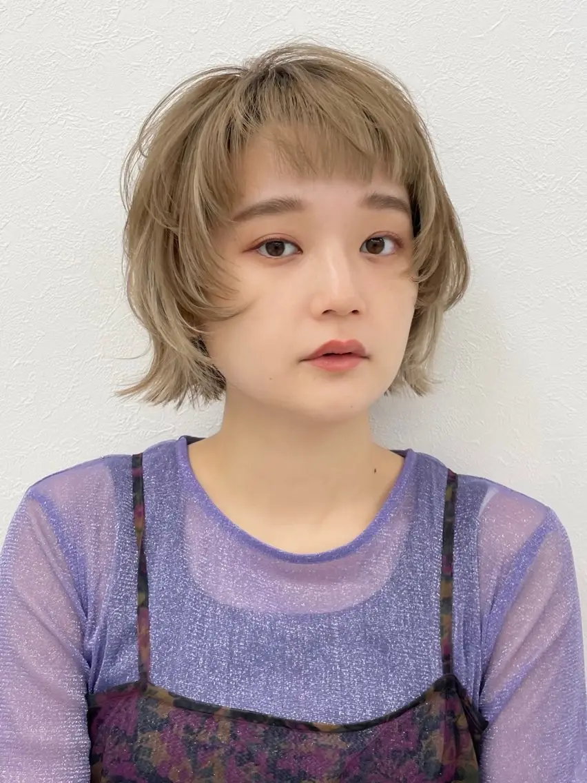 ショート ショートヘア ウルフカット カット ヘアカラー トリートメント ウルフカット/ボブ りなのヘアスタイル