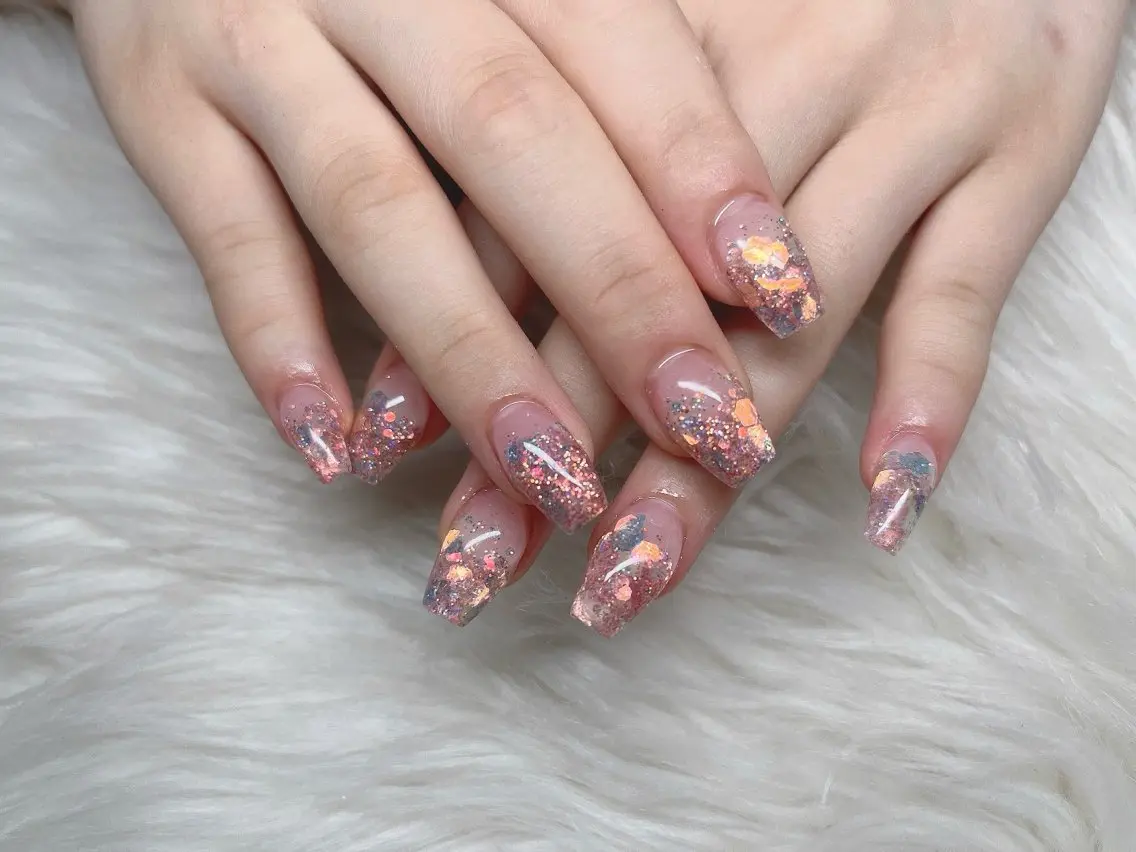 ネイル グラデーション ラメ(グリッター) ラメグラデーション nailcute 大野のネイルデザイン