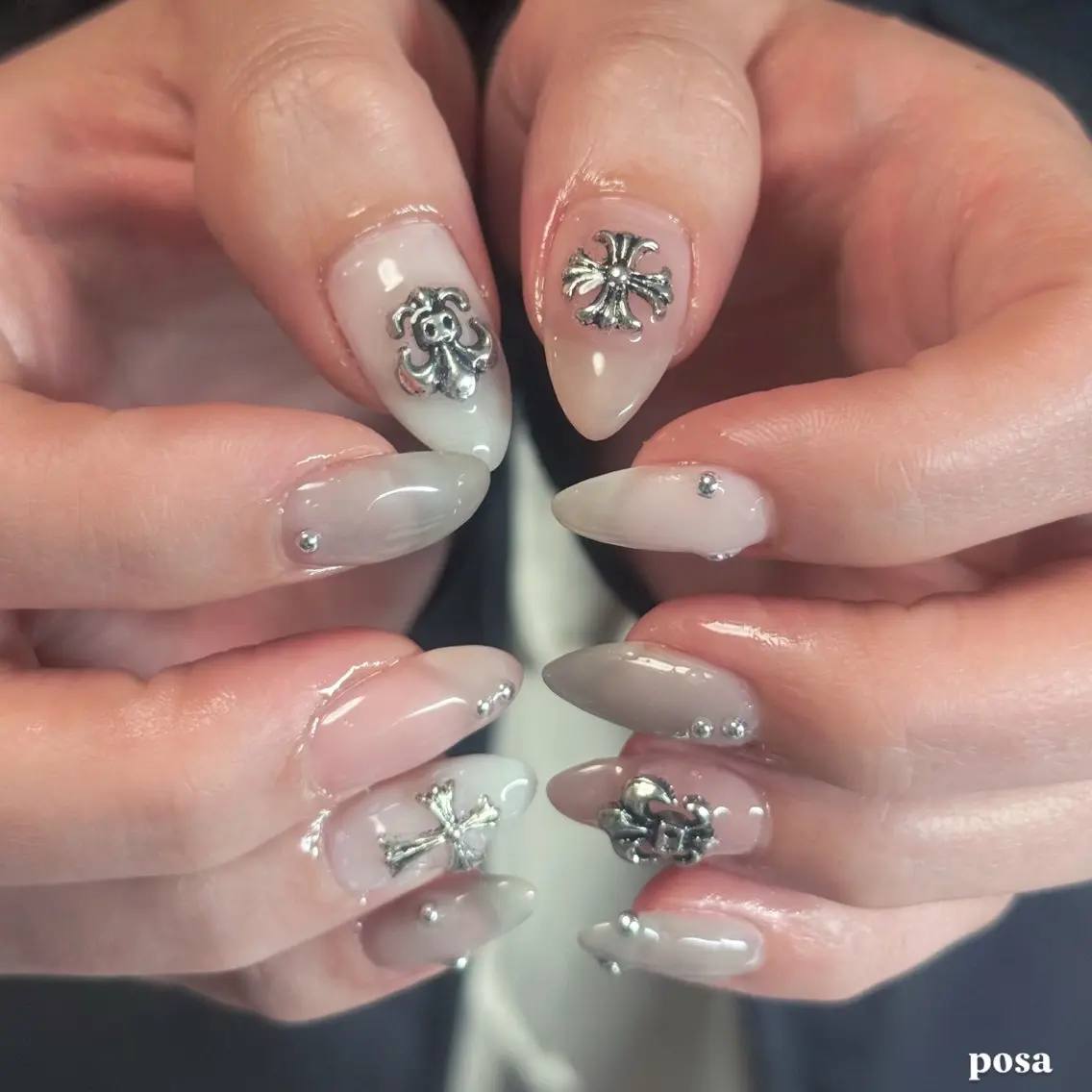 ネイル シンプルネイル ハンドネイル posa nail モエミのネイルデザイン