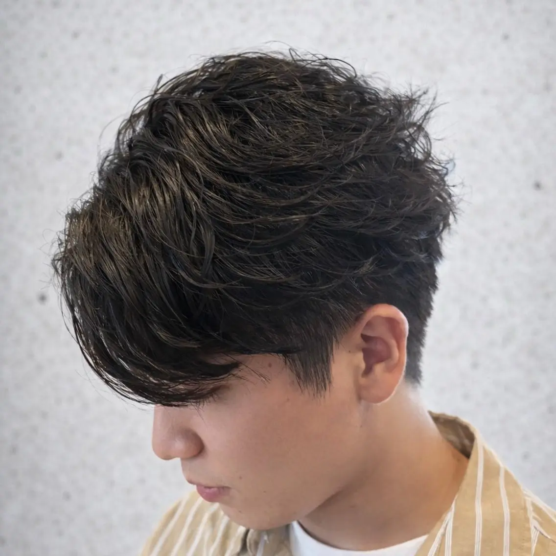 ショート パーマ メンズ カット パーマ スナップフォト確認 お願いします!竹内のヘアスタイル