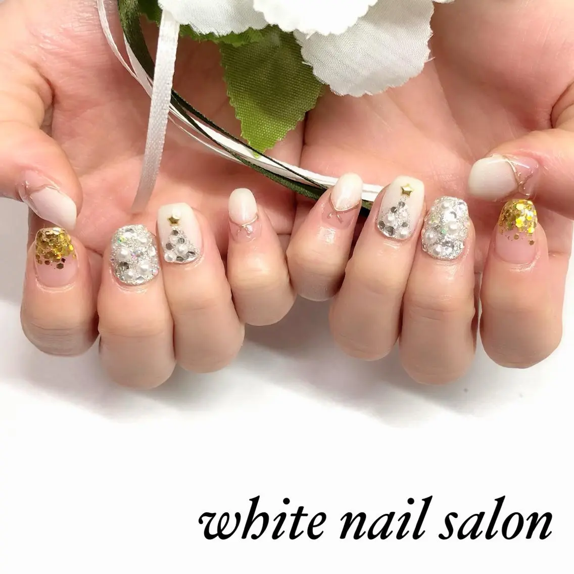 ネイル ジェルネイル ハードジェル 持ち込み ソフトジェル white nail salonのネイルデザイン