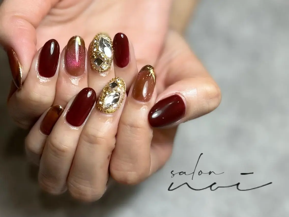 ネイル マグネットネイル ハンドネイル salon noiのネイルデザイン