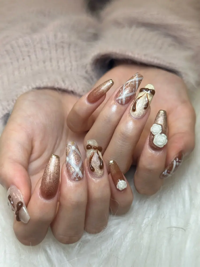 ネイル アートネイル ジェルネイル マグネットネイル ハンドネイル JennNail_ マオのネイルデザイン