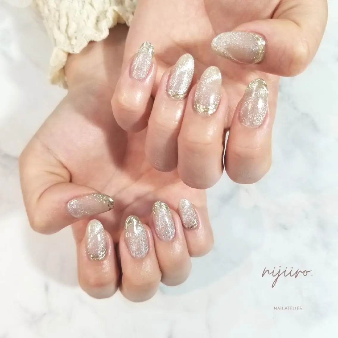 ネイル マグネットネイル ミラーネイル ハンドネイル nijiiro🌈 サトウのネイルデザイン