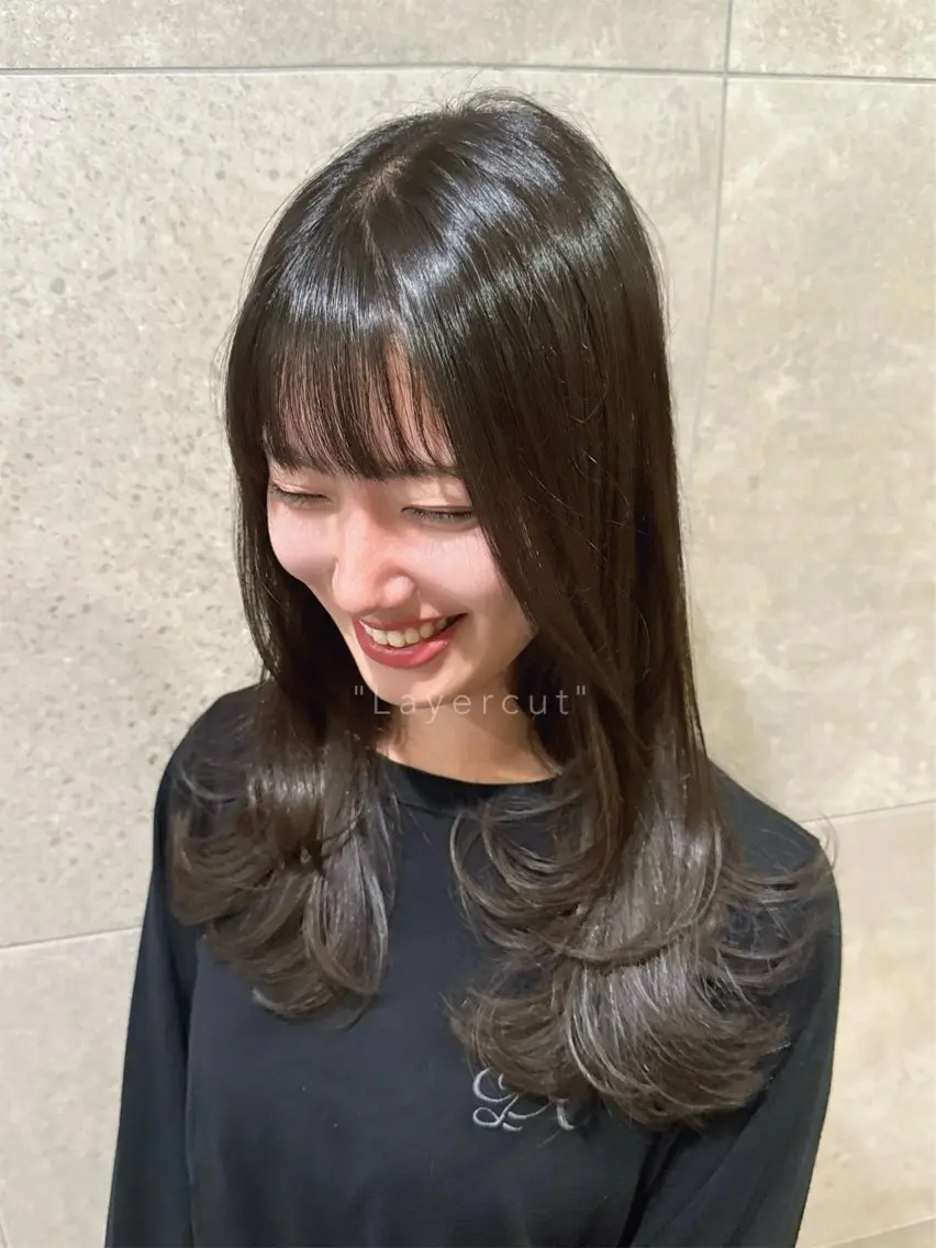 ロング レイヤーカット レイヤーカット／ 髪質改善✨山中優のヘアスタイル