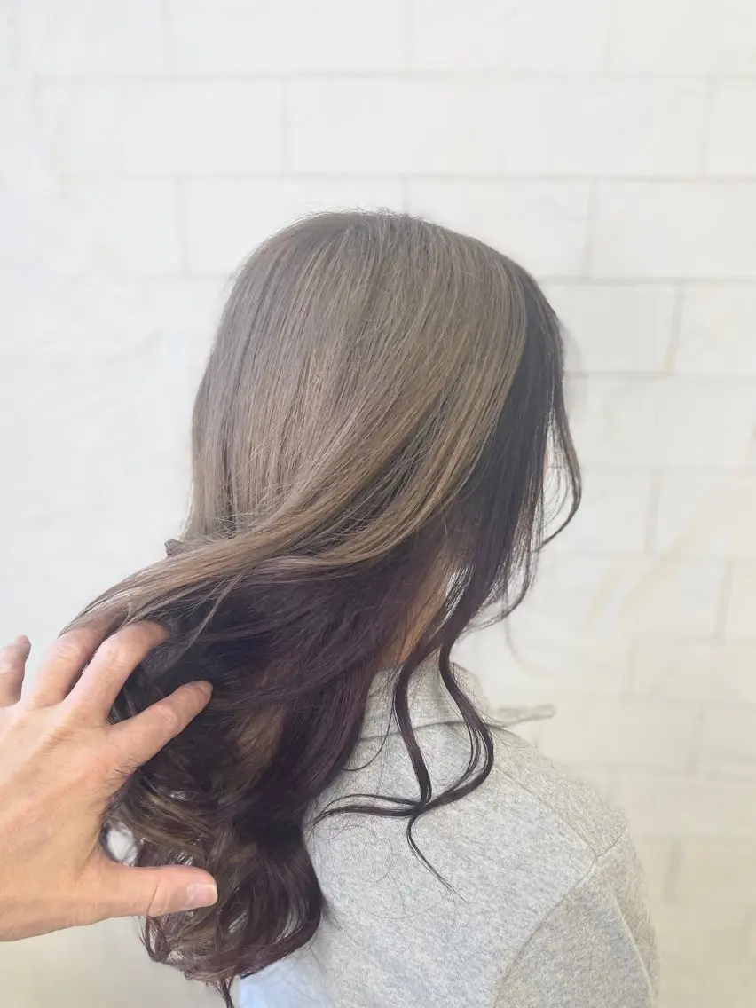 セミロング ヘアカラー archange 大井川のヘアスタイル