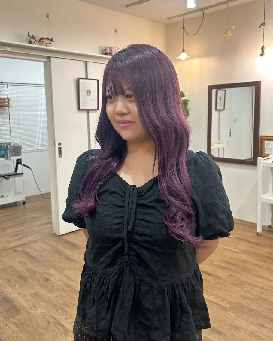 ロング パープルカラー ヘアカラー Itsuki モデル募集中♩のヘアスタイル