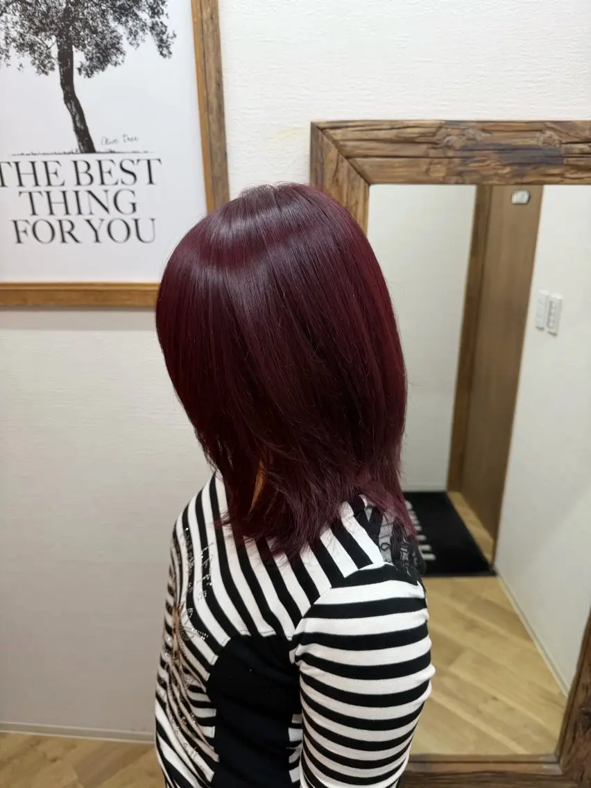 ミディアム ヘアカラー 丸谷 怜奈のヘアスタイル