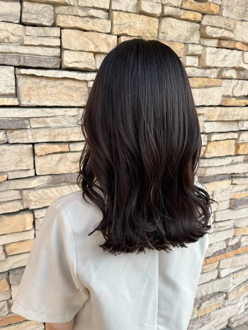 ミディアム カラー 林 和香菜のヘアスタイル