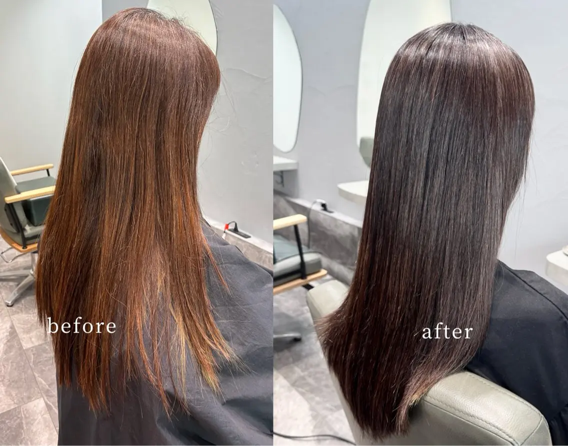 ロング カット 縮毛矯正 トリートメント 吉田 空 （POANA.）のヘアスタイル
