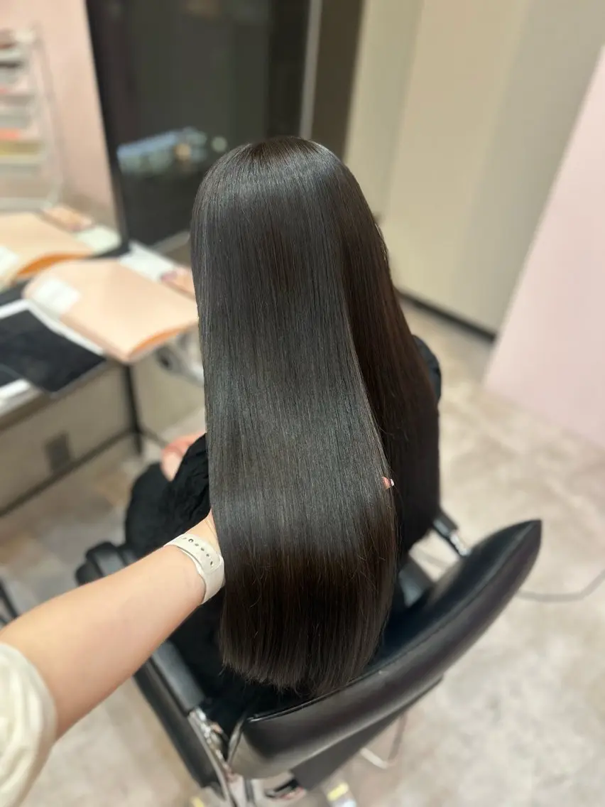 ロング カラー 透明感カラー グレージュ トリートメント ヘアカラー 🐰🎀艶髪特化 yuzuka🎀🐰のヘアスタイル