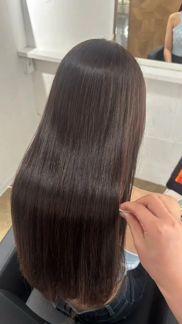 ロング カラー ブリーチ ダブルカラー ヘアカラー 縮毛矯正 トリートメント miyon/ RINOA🇰🇷のヘアスタイル