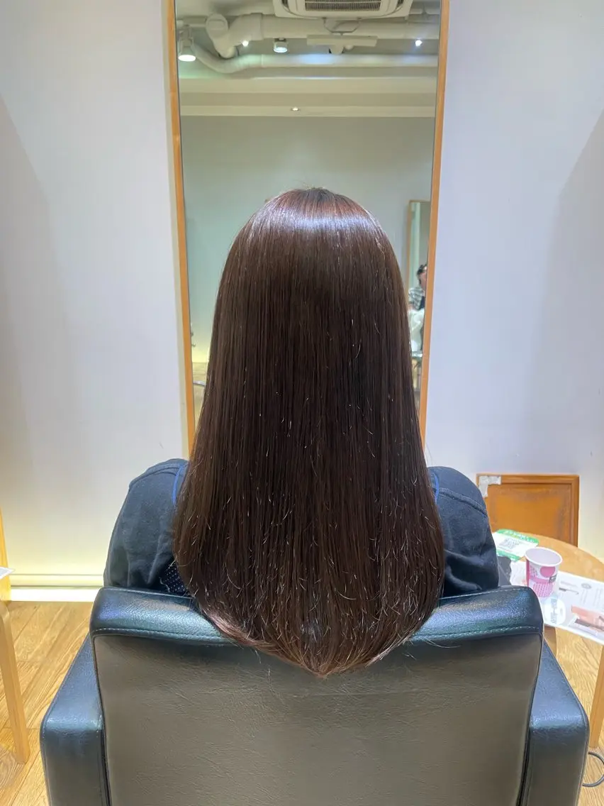 セミロング パーマ 縮毛矯正 レイヤー/縮毛矯正 🪄chihiroのヘアスタイル