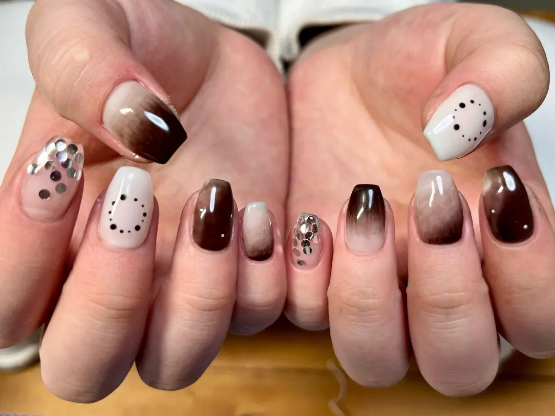 ネイル ニュアンスネイル ハンドネイル まり りぃ〜んのネイルデザイン