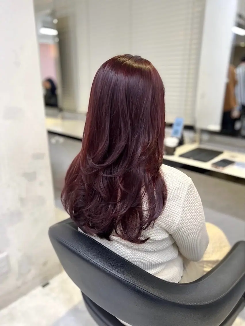 ロング カラー ヘアアレンジ 暖色・髪質改善🍒 吉武杏莉のヘアスタイル