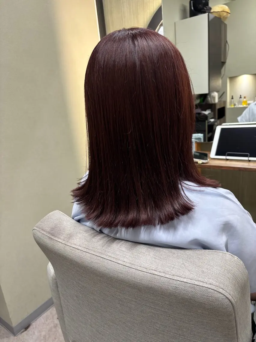 ミディアム カラー ヘアカラー 🌟髪質改善🌟美髪 カラー🌟曽我優海のヘアスタイル