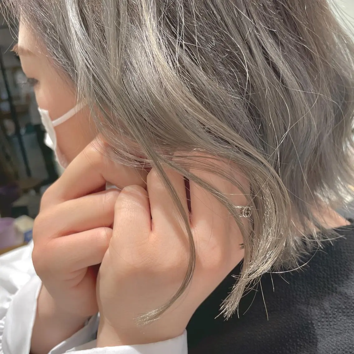 ミディアム ヘアカラー レイヤー/韓国ヘア 縮毛矯正🫧鈴木颯のヘアスタイル