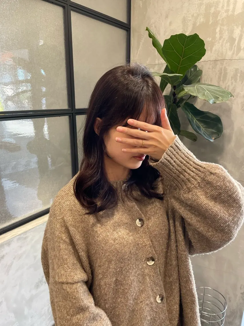 ミディアム カラー ヘアカラー 佐藤 由依/水光カラーのヘアスタイル