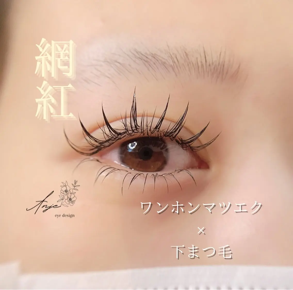 マツエク・マツパ 下まつげエクステ ワンホンマツエク マツエク 𝐀𝐧𝐣𝐞 𓆸のマツエク・マツパデザイン