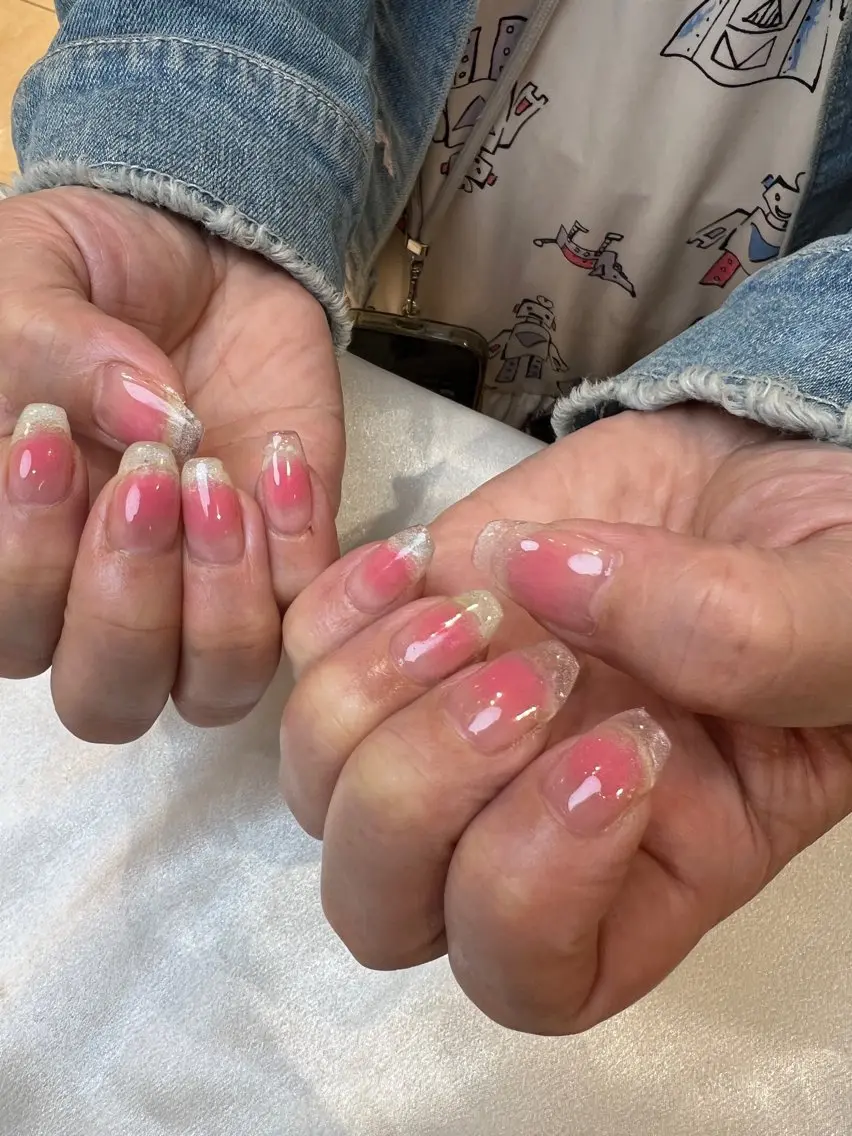 ネイル 長さ出し オフィスネイル シンプルネイル 【池袋】nuts nail　なつみのネイルデザイン