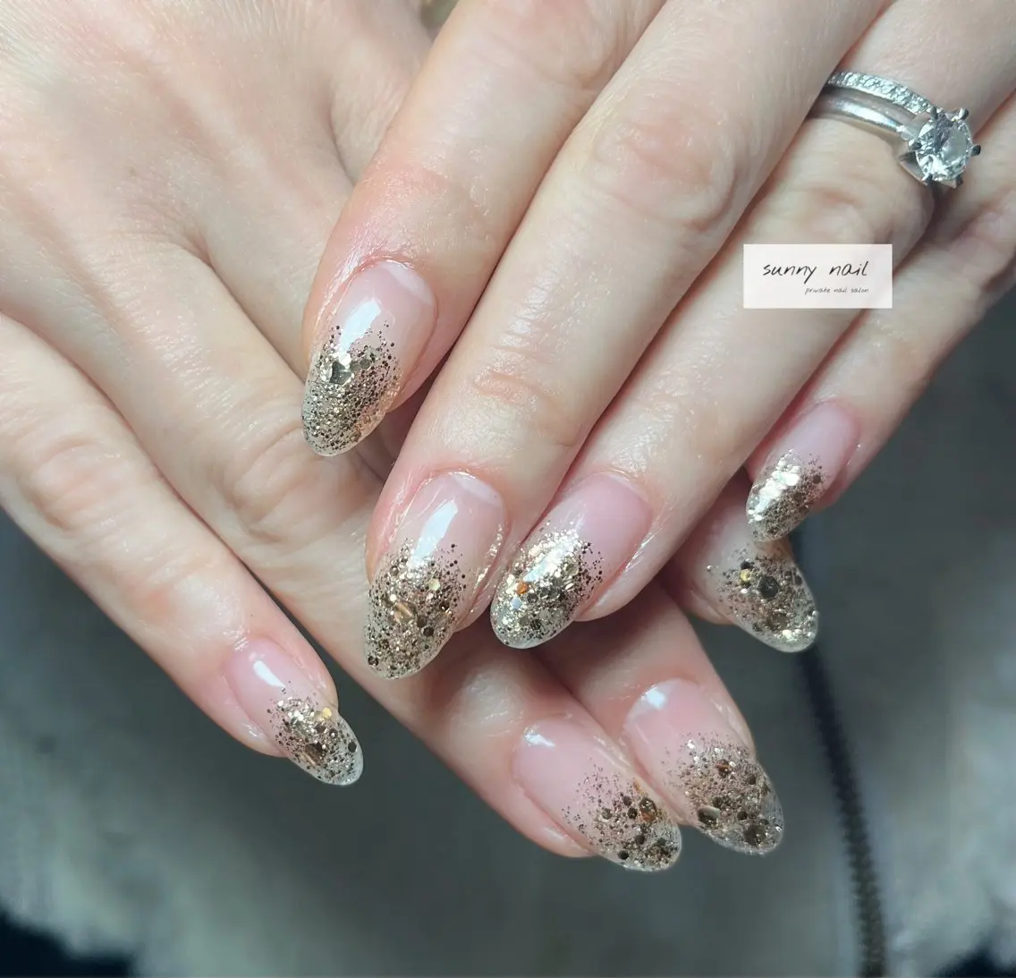 ネイル グラデーション ラメ(グリッター) ラメグラデーション sunny nailのネイルデザイン