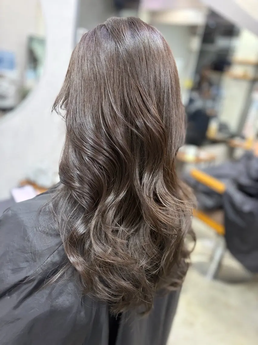 セミロング カット ヘアカラー トリートメント maya🇰🇷韓国 レイヤー/顔まわりのヘアスタイル