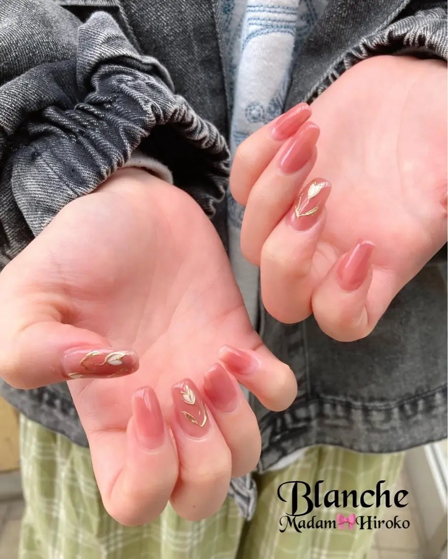 ネイル フラワーネイル ニュアンスネイル Lianネイル 寛子Lianのネイルデザイン