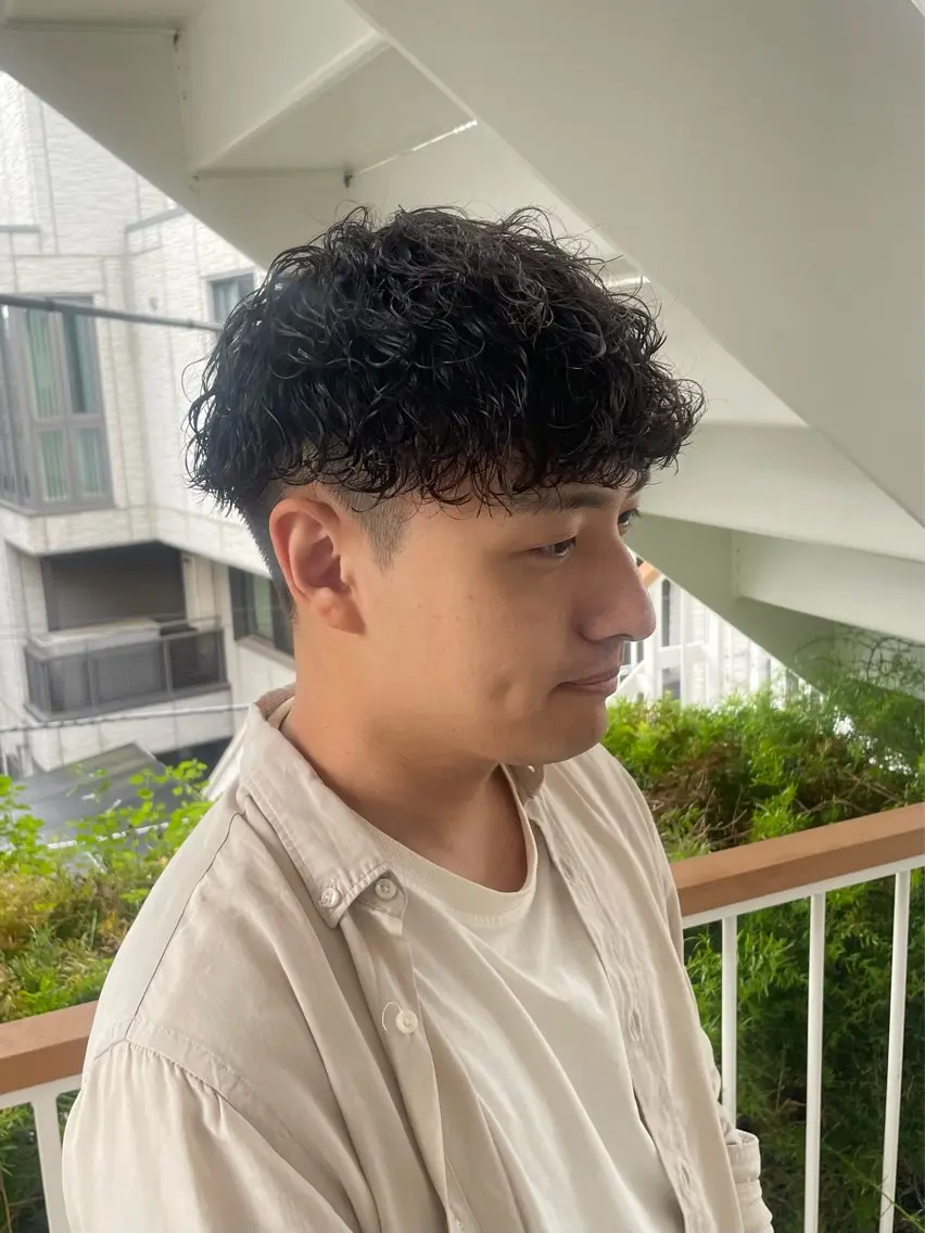 パーマ メンズ カット パーマ トリートメント ヘアセット メンズモテパーマ💙 fuwaのヘアスタイル