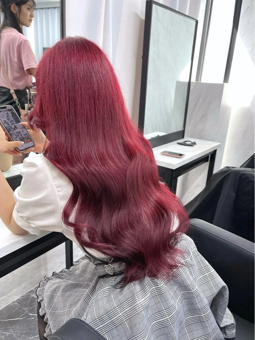 ロング カラー ハイトーンカラー ヘアカラー トリートメント 髪質改善/堀江 ケアカラーtoshiのヘアスタイル