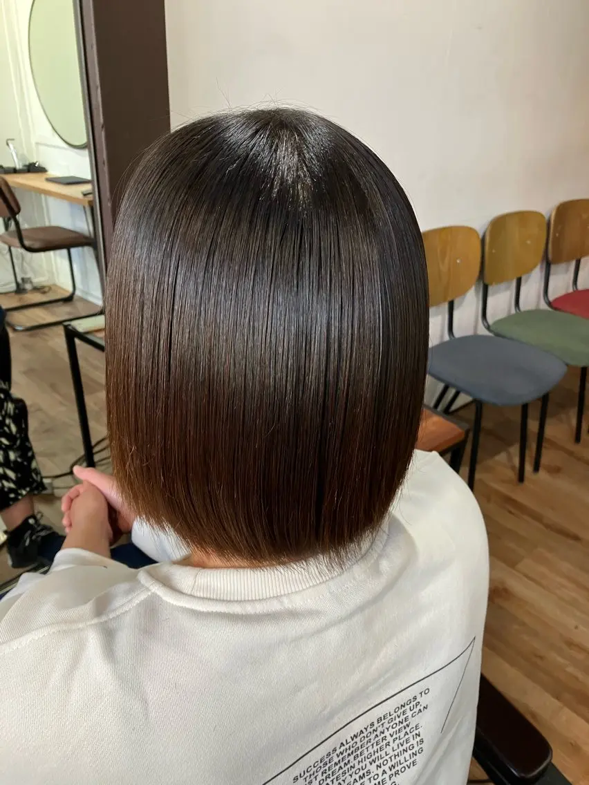 ミディアム 髪質改善 カット 縮毛矯正 トリートメント 🍀髪質改善、カラー TAICHI🍀のヘアスタイル