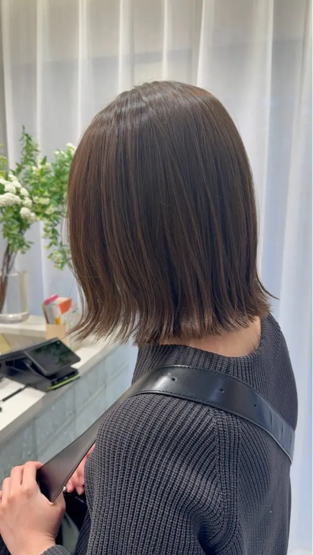ミディアム カラー ヘアカラー トリートメント キタド アミのヘアスタイル