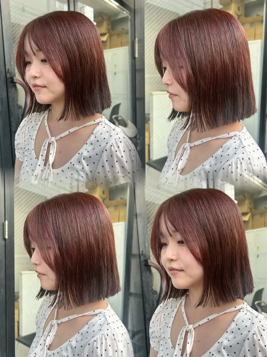 ショート カラー 🫒オリーブ/透け感 レイヤー🌿モエカのヘアスタイル