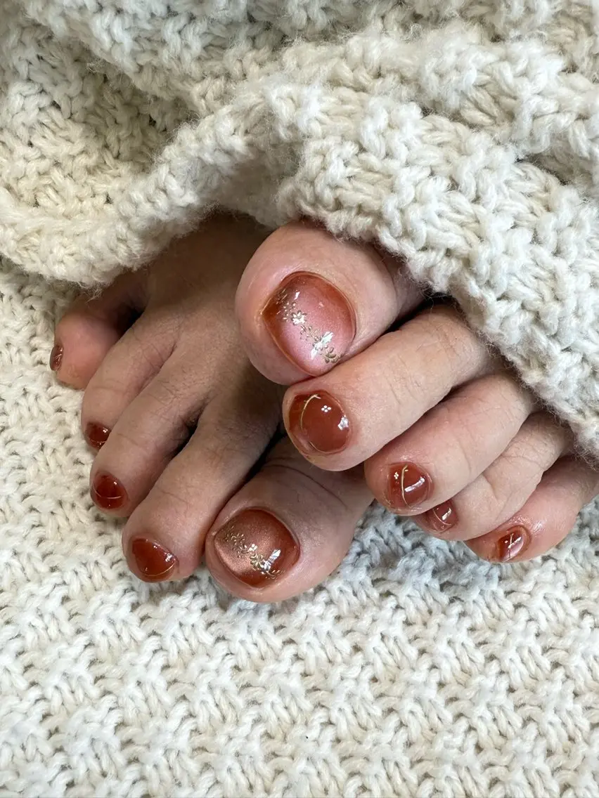 ネイル アートネイル マグネットネイル 夏ネイル miel nailのネイルデザイン