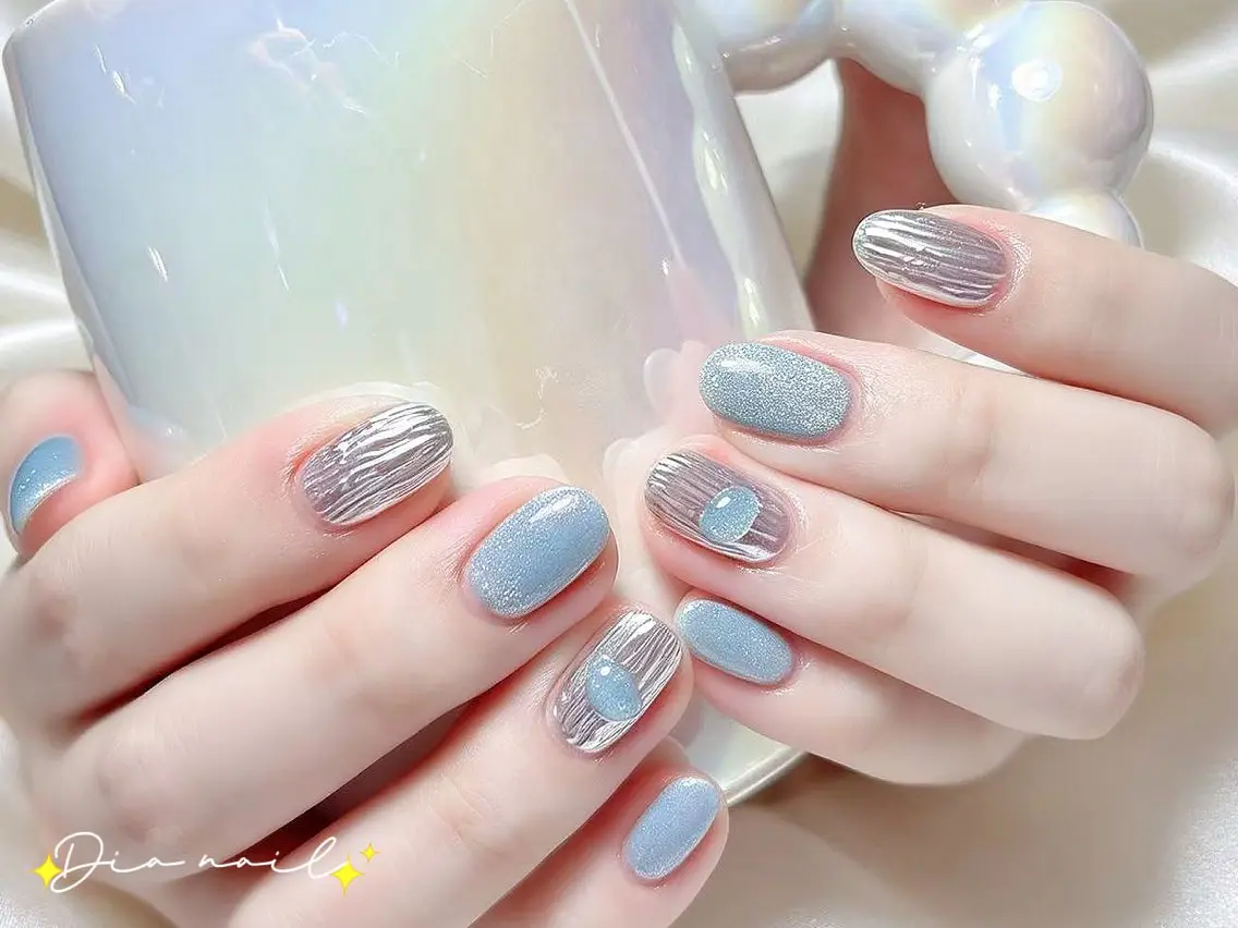 ネイル フットネイル 韓国ネイル レース マグネットネイル ニュアンスネイル ハンドネイル Dia nail サロンのネイルデザイン