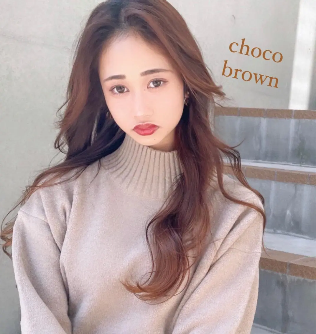 ロング カラー ブラウンカラー チョコレートブラウン 透明感カラー モカブラウン エギョモリ カット ヘアカラー トリートメント 透明感カラー×小 顔レイヤー♡ヒデさんのヘアスタイル
